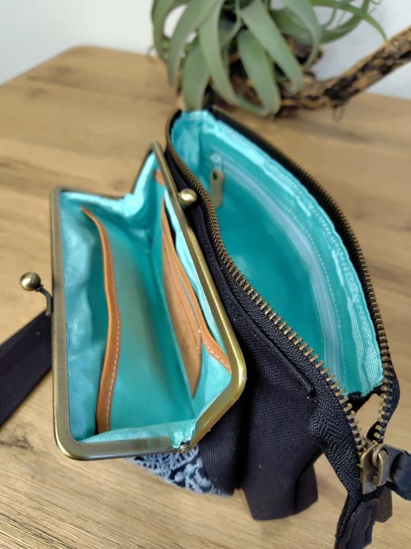 【専用】/forest tileフォレストタイル　ネイビー/がま口お財布ポ