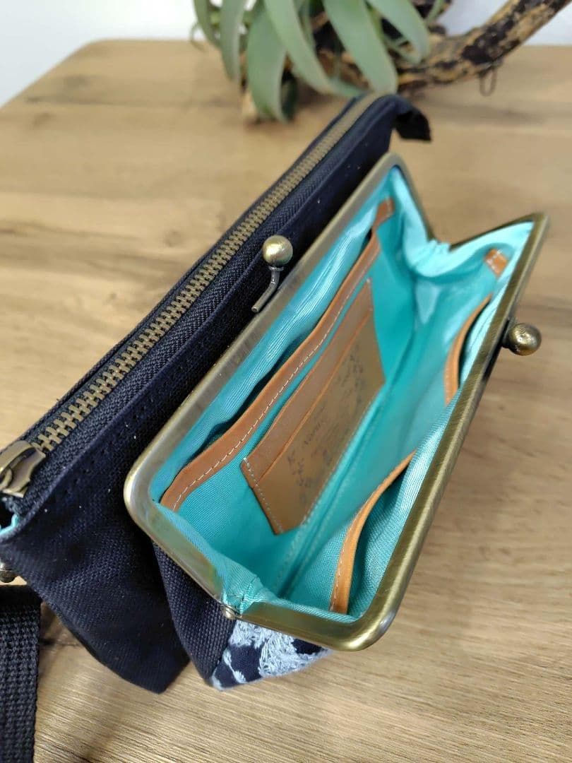 【専用】/forest tileフォレストタイル　ネイビー/がま口お財布ポ