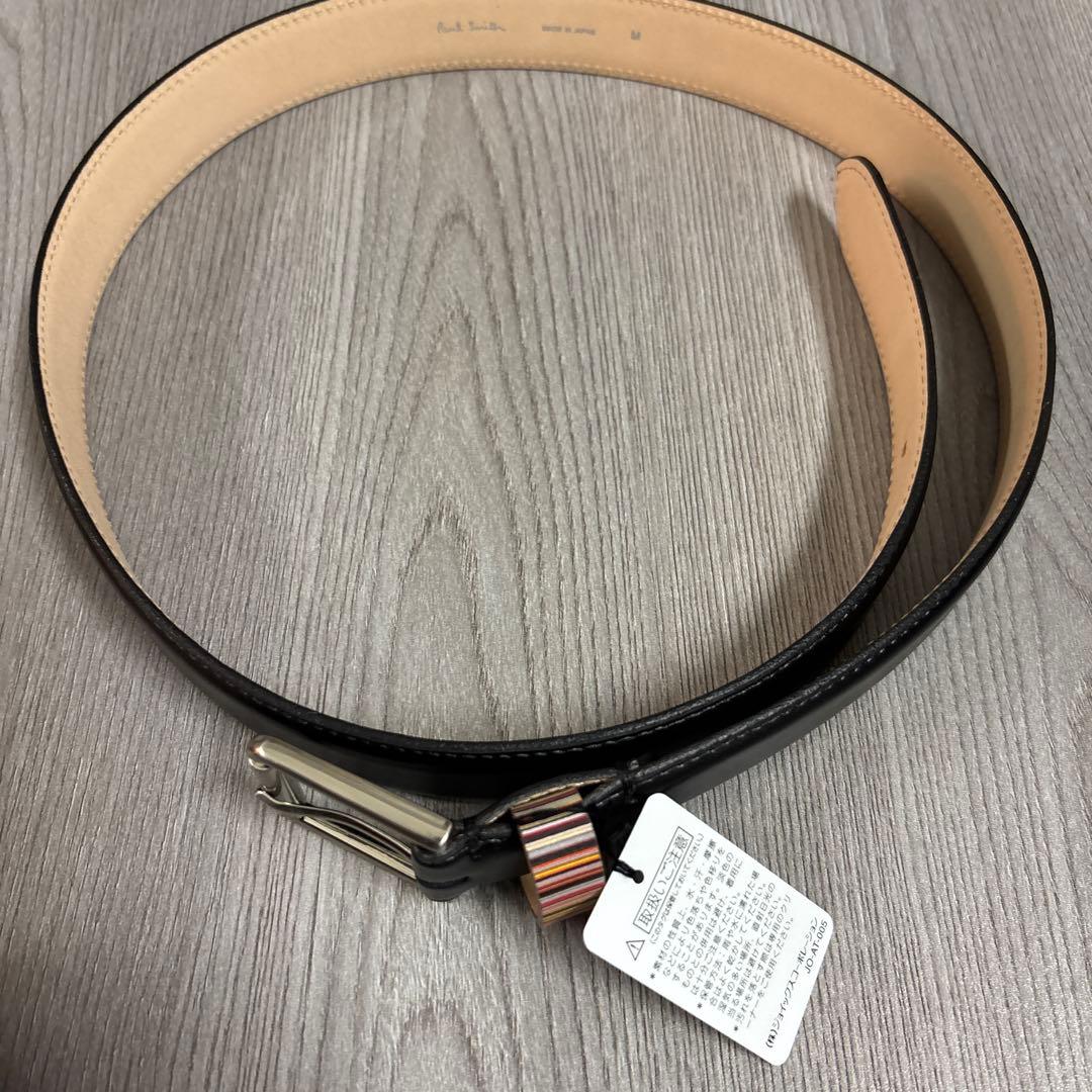 Paul Smith ブラック レザーベルト Mサイズ