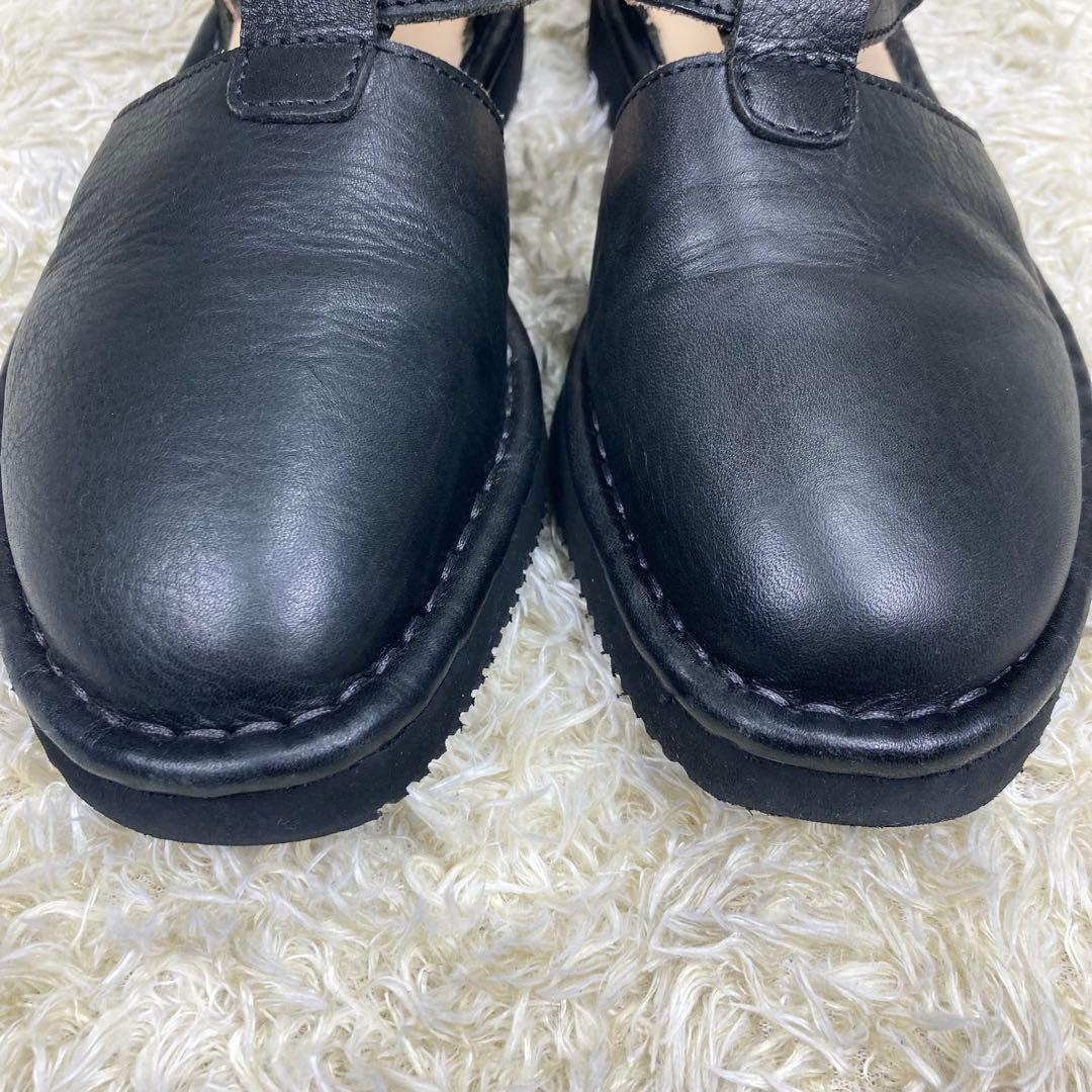 『美品』PUNTO PIGRO Tストラップ レザーシューズ ブラック レザー