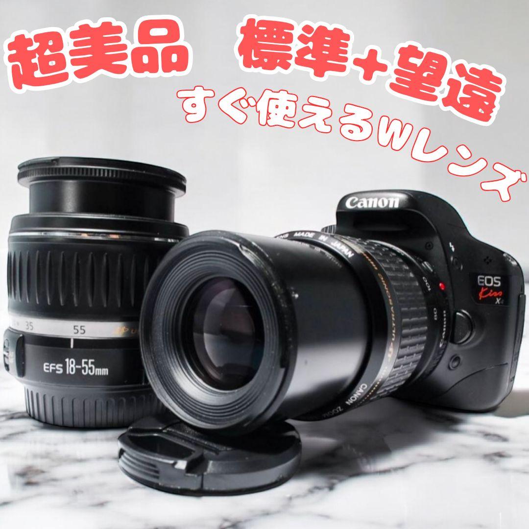 ♥望遠レンズ付♥Canon Kiss X4☆一眼レフカメラ☆美品☆Wレンズ