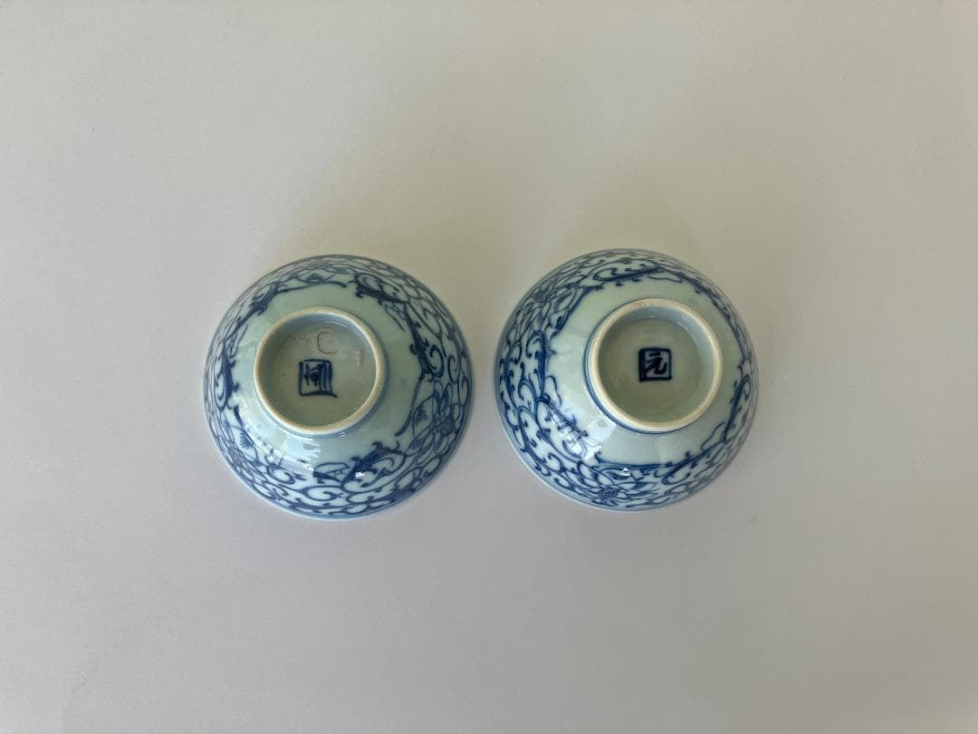 古伊万里染付　湯呑茶わん5個セット