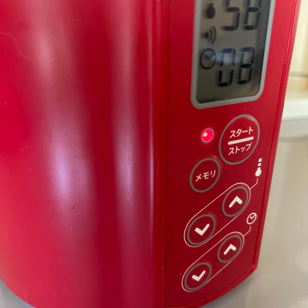 TANICA YS-02G ヨーグルティアS レッドHARIOガラス容器2個