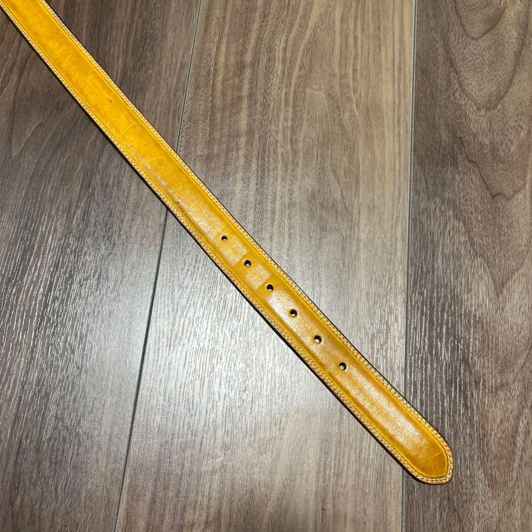 LEYVA イエロー hand made in spain レザーベルト 32