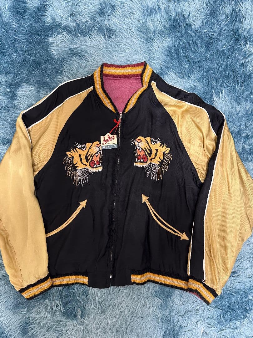 テーラー東洋 港商 虎×龍鷹 日本地図 小栗 旬着用スカジャン