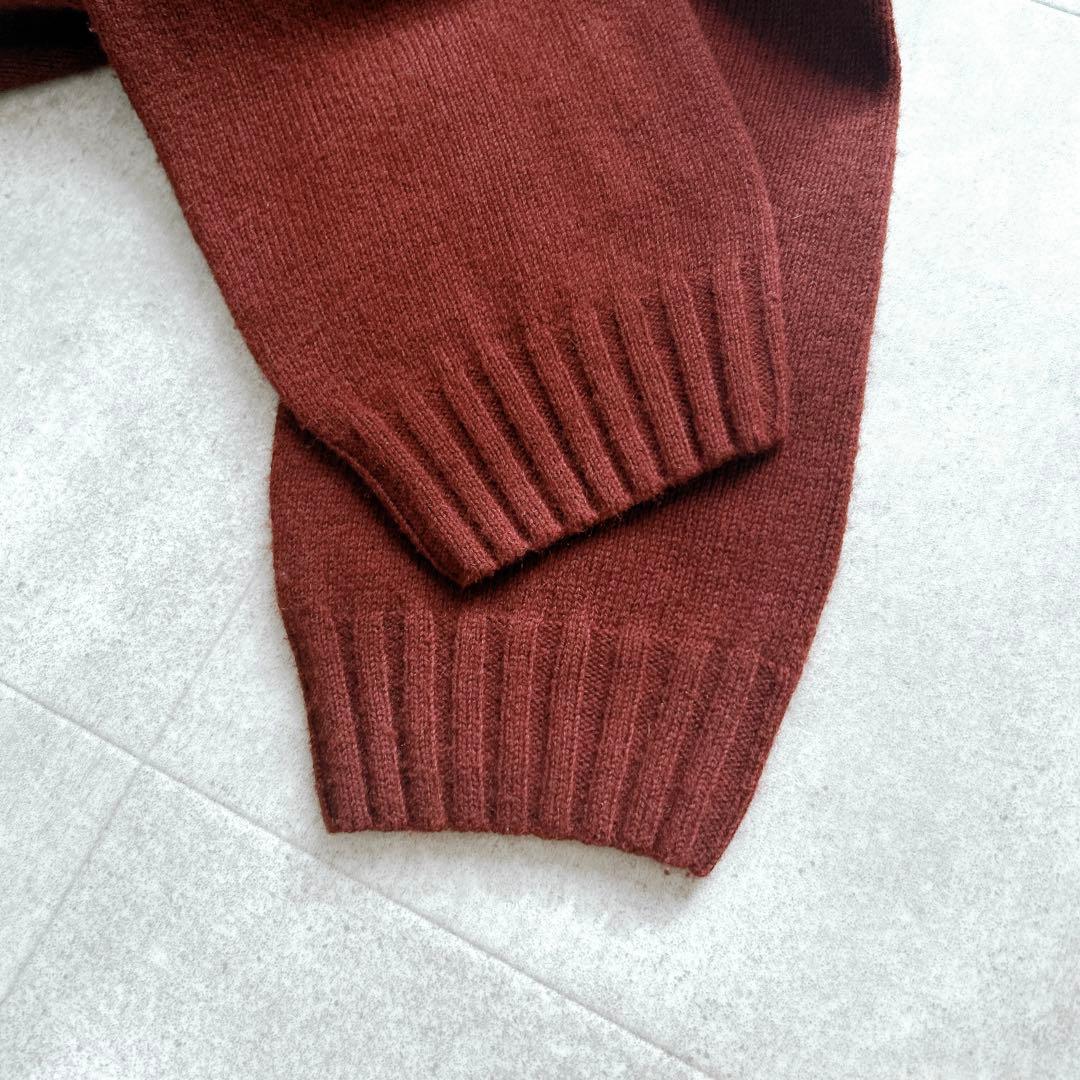 美品✨ マーガレットハウエル 22AW カシミヤコットンカーディガン えんじ Ⅱ