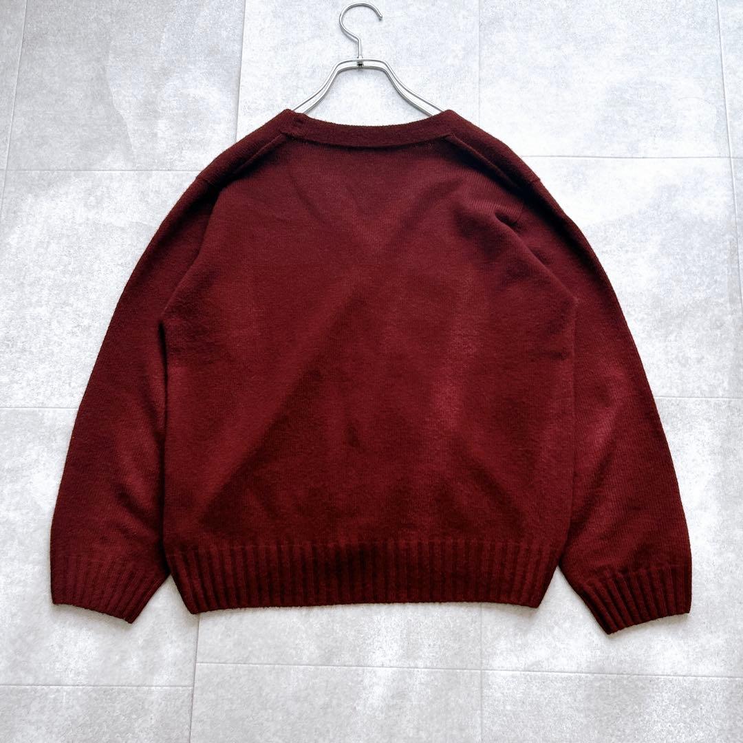 美品✨ マーガレットハウエル 22AW カシミヤコットンカーディガン えんじ Ⅱ