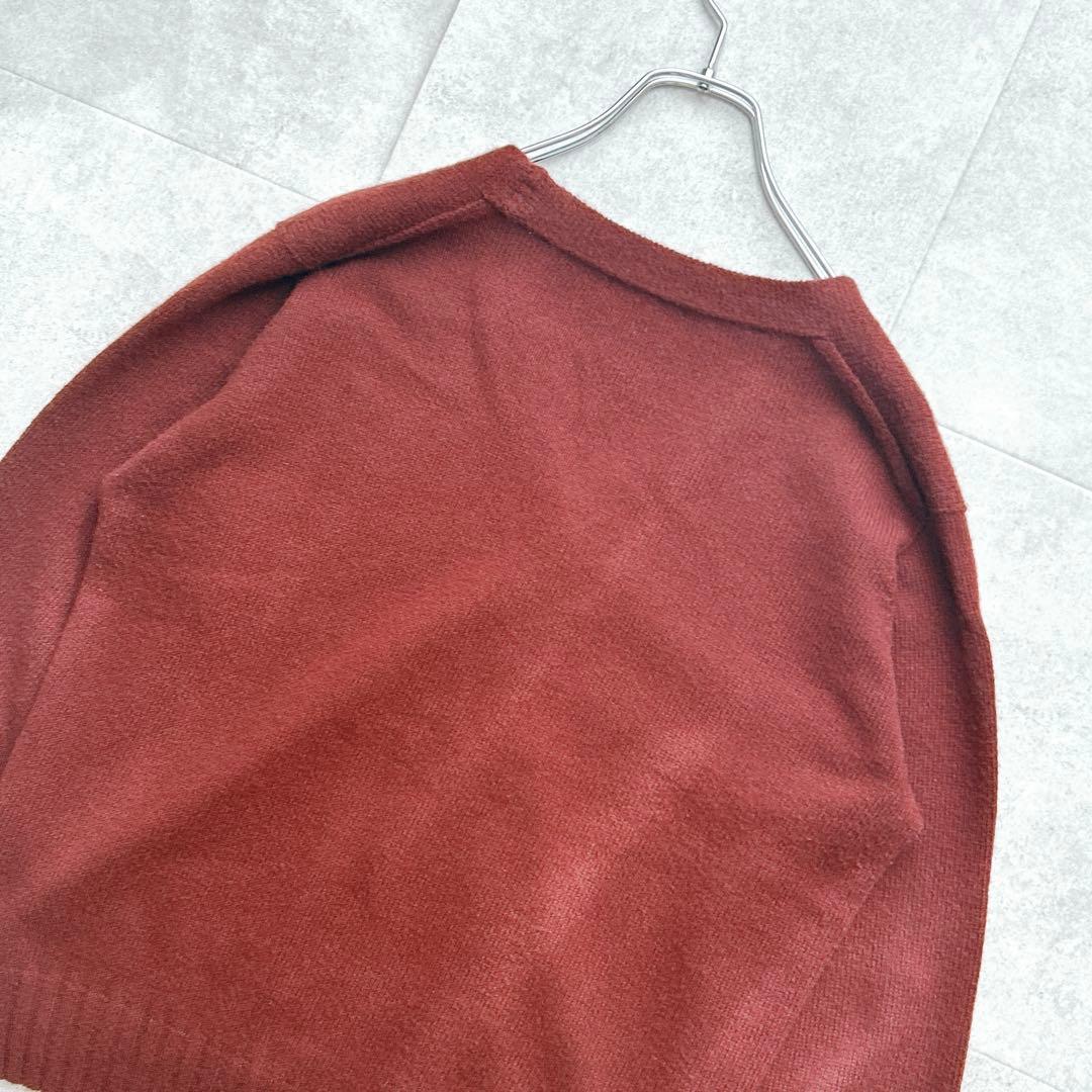 美品✨ マーガレットハウエル 22AW カシミヤコットンカーディガン えんじ Ⅱ