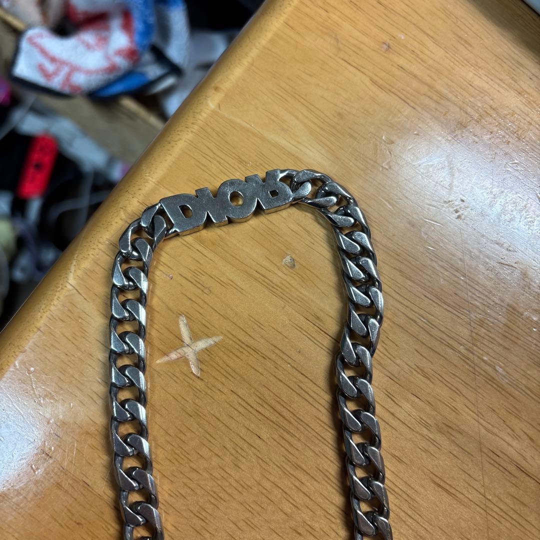 Dior チェーンネックレス ストーン付き