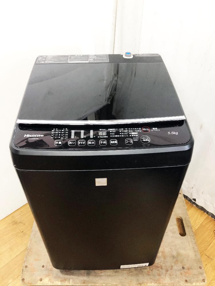 ★美品 中古★Hisense 5.5kg 洗濯機【HW-G55E7KK】FP7U
