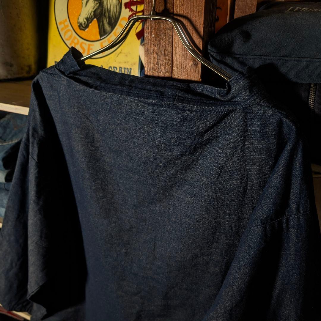 80s　ユーロヴィンテージ　フィッシャーマンスモック　インディゴデニム　ワイド