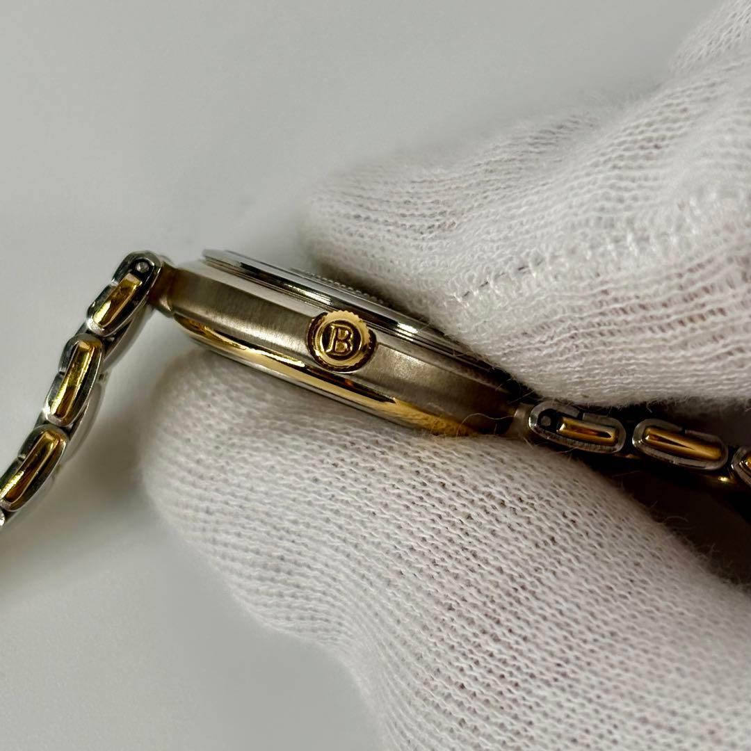 【稼働品】BURBERRY 11500L SS/GF 白 QZ レディース腕時計