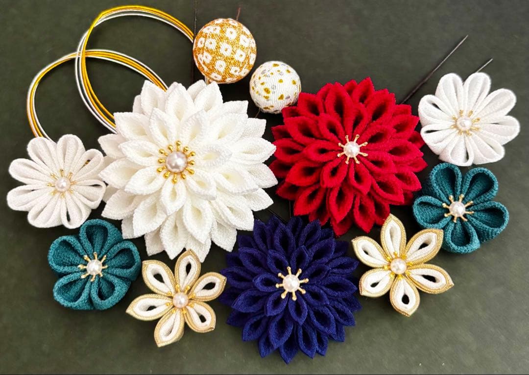 つまみ細工　髪飾り