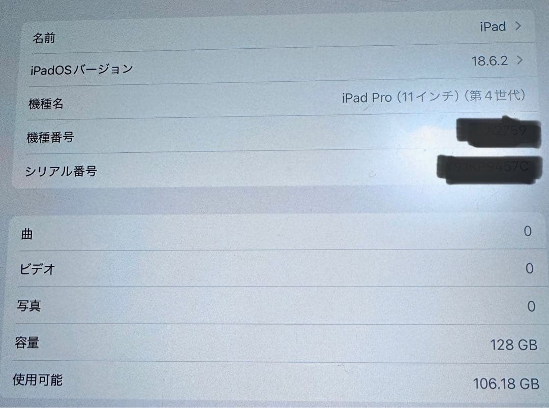 Apple iPad Pro 11インチ 4世代 128GB
