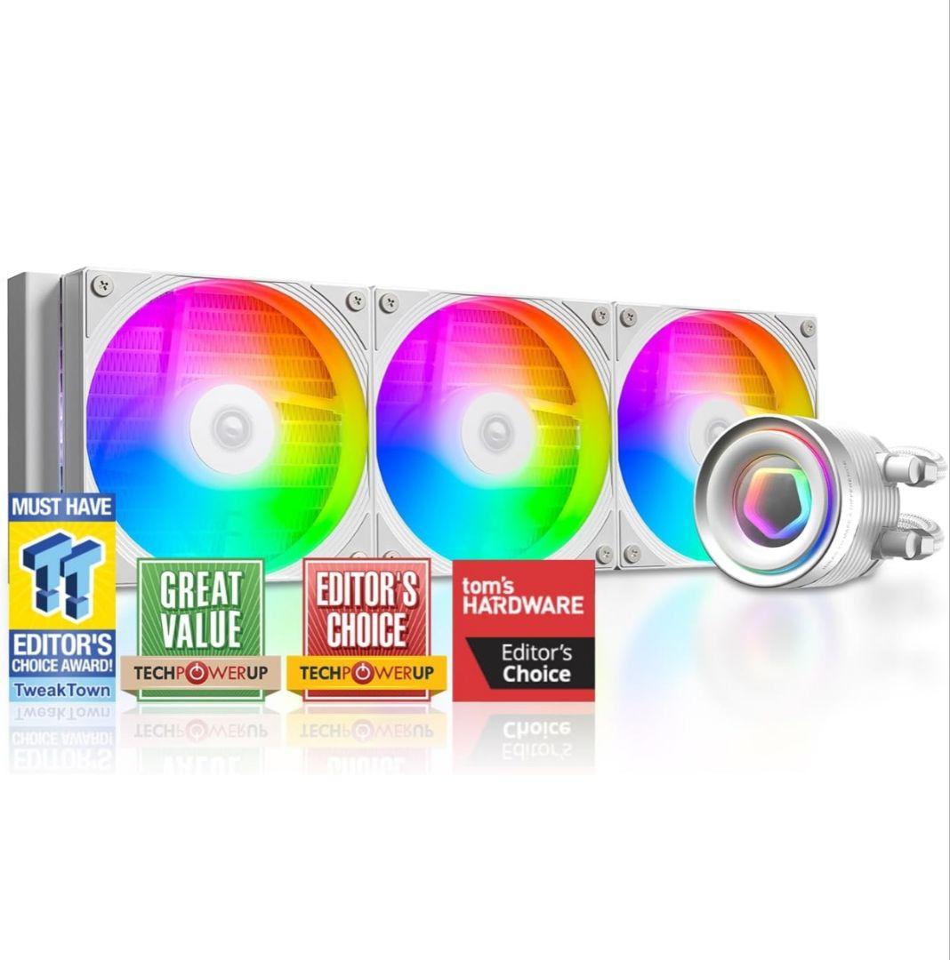 ID-COOLING FX360 INF ホワイト 360mm簡易水冷クーラー