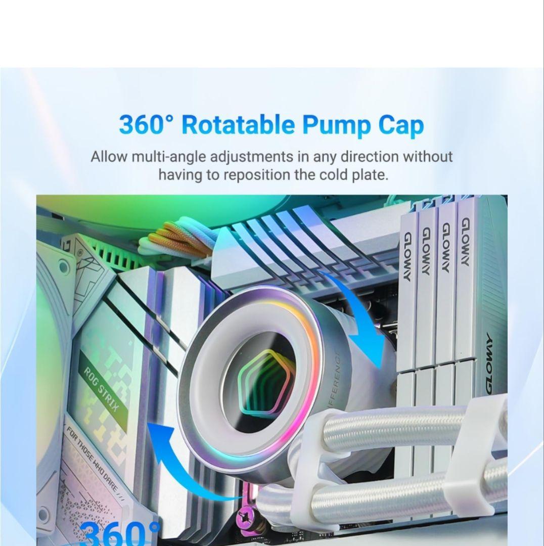 ID-COOLING FX360 INF ホワイト 360mm簡易水冷クーラー