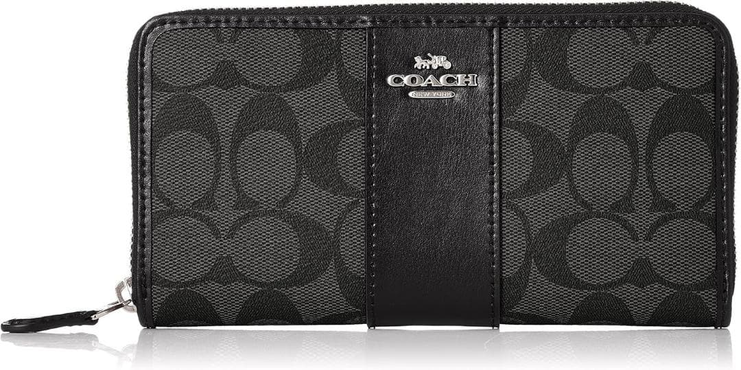 COACH コーチ 長財布 F54630 黒 ブラック ラウンドファスナー