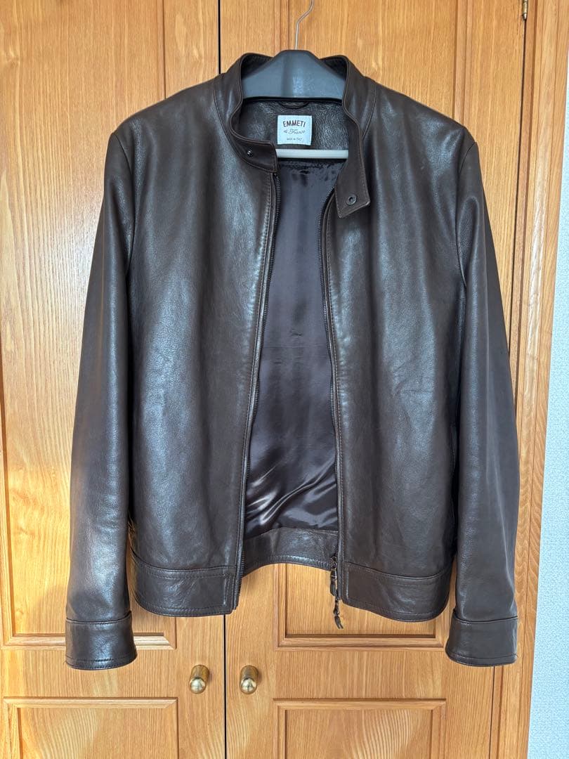 EMMETI エンメティ JURI ユリ ラムスキンレザージャケット 48