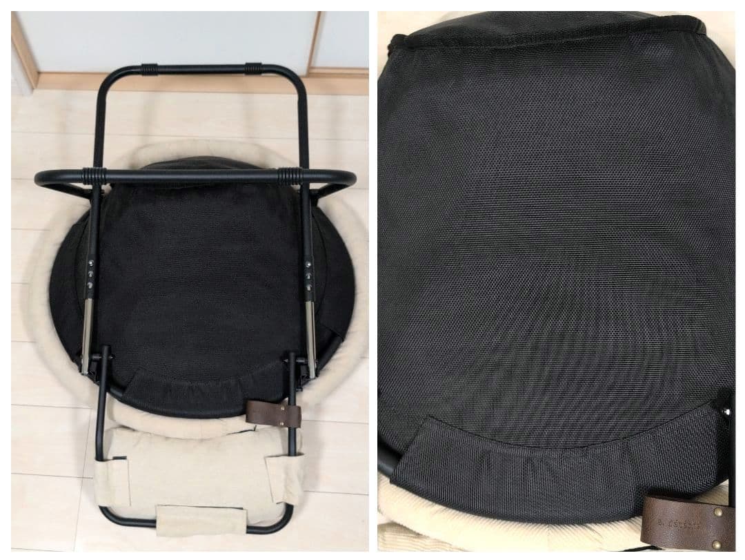 2way フォールディングチェア キャンバス ベージュ　　クッション付き