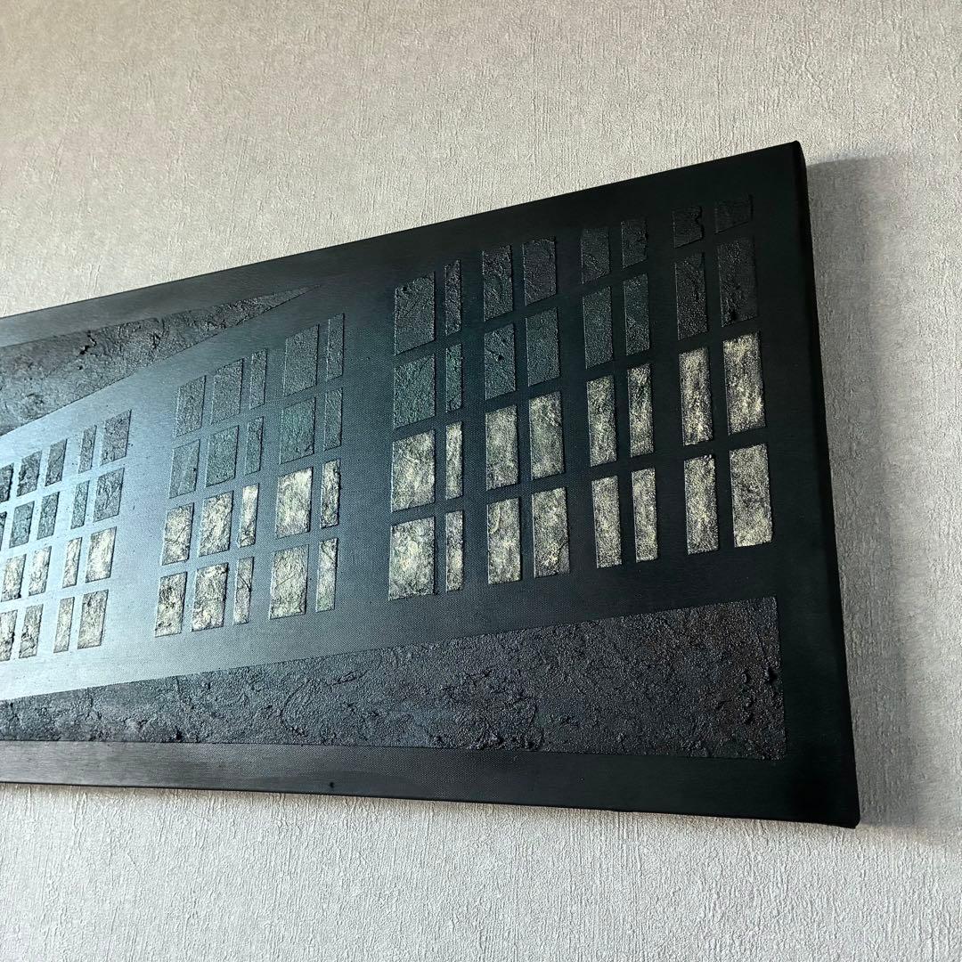 現代アート　80×39㎝　大きめ　モダン　絵画　原画　抽象画　アートパネル