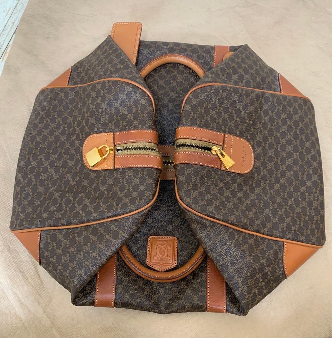 未使用美品★CELINE セリーヌ ボストンバッグ マカダム ブラウン 保存袋