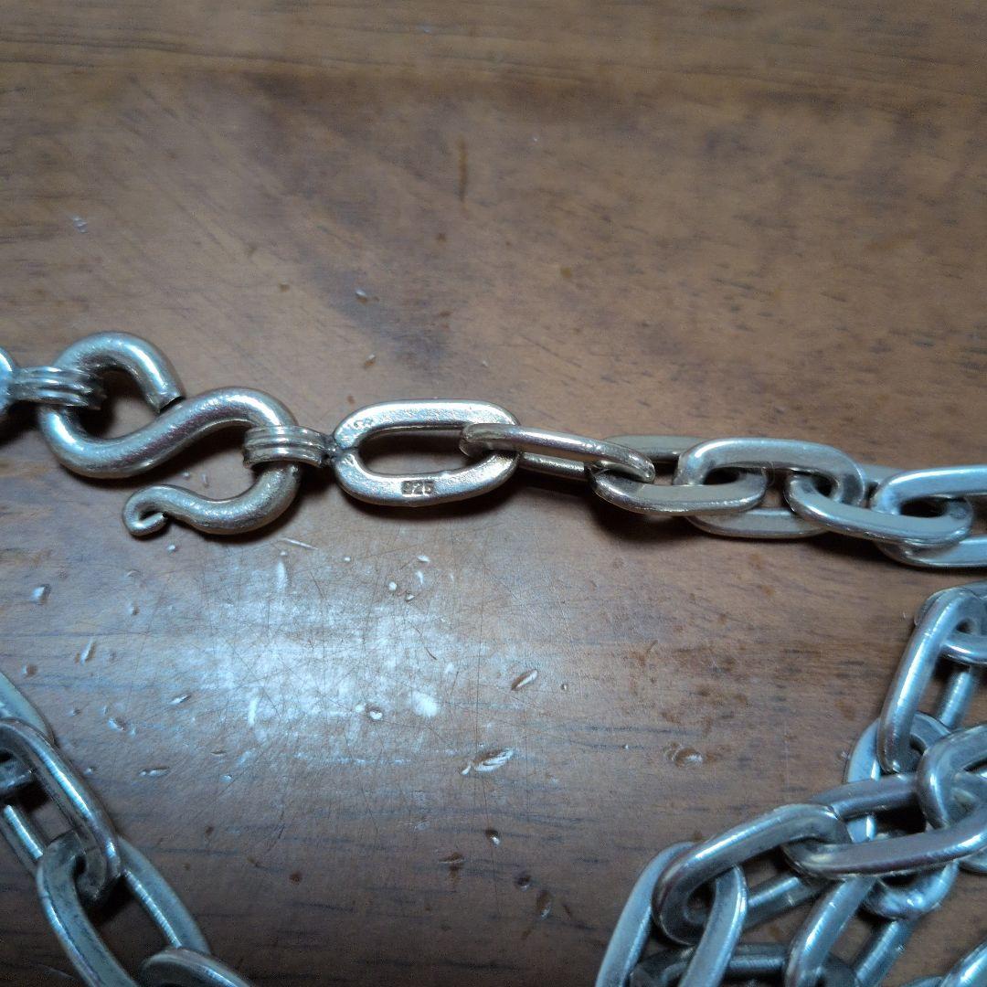 極太　シルバー リンクチェーン ネックレス