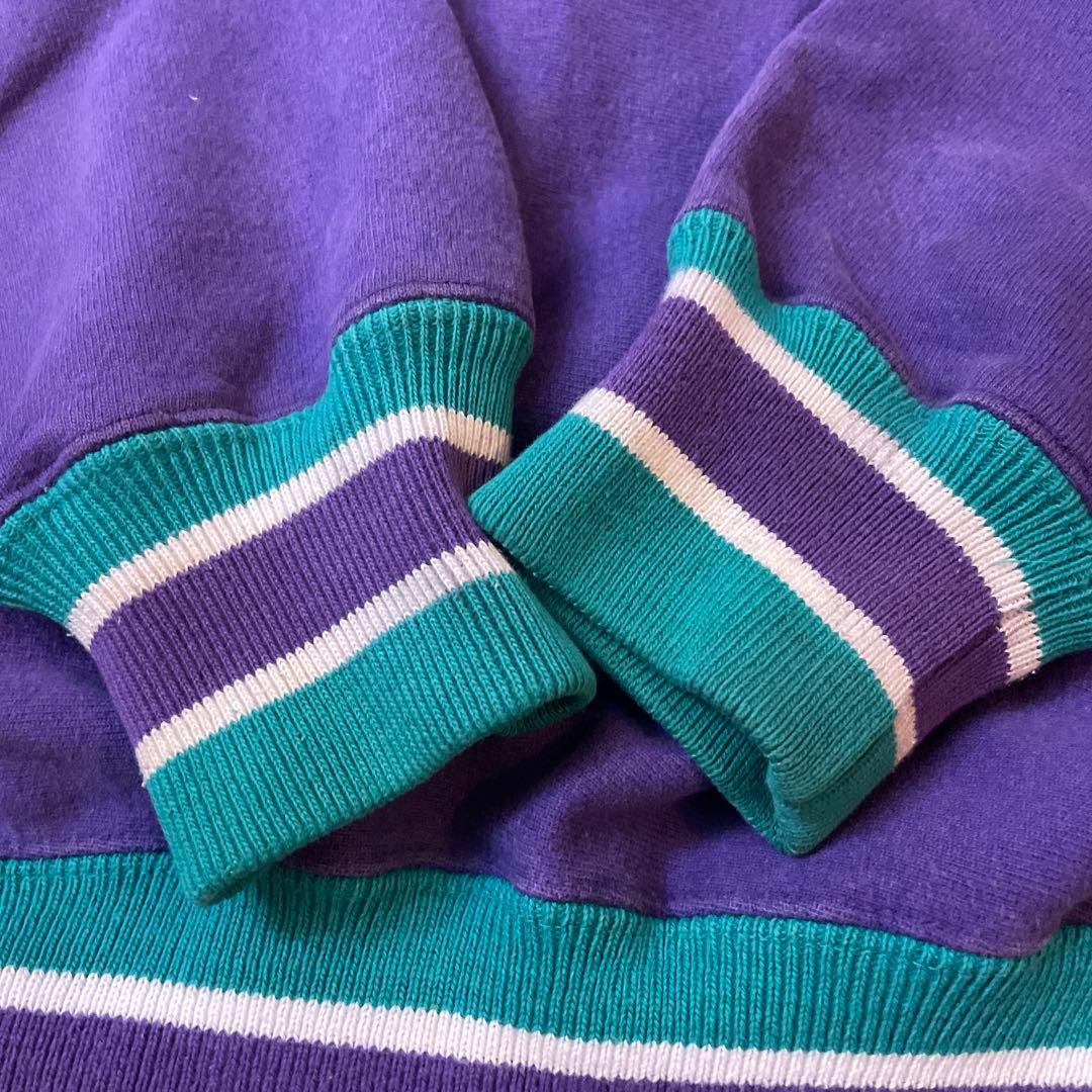 C*V様 XL パープル ターコイズ チャンピオン リバースウィーブ リブライン