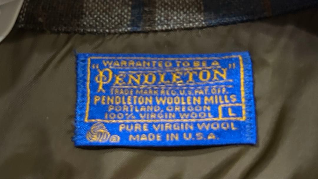 【縮みなし・美品】70's PENDLETON BOARD SHIRTS L