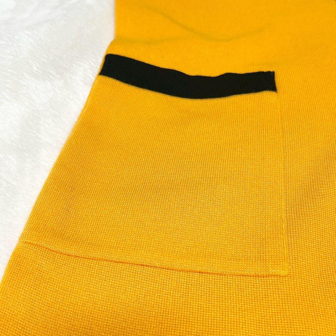 ★美品★イヴサンローラン　ワンピース　M カサンドラロゴ　金ボタン　バイカラー