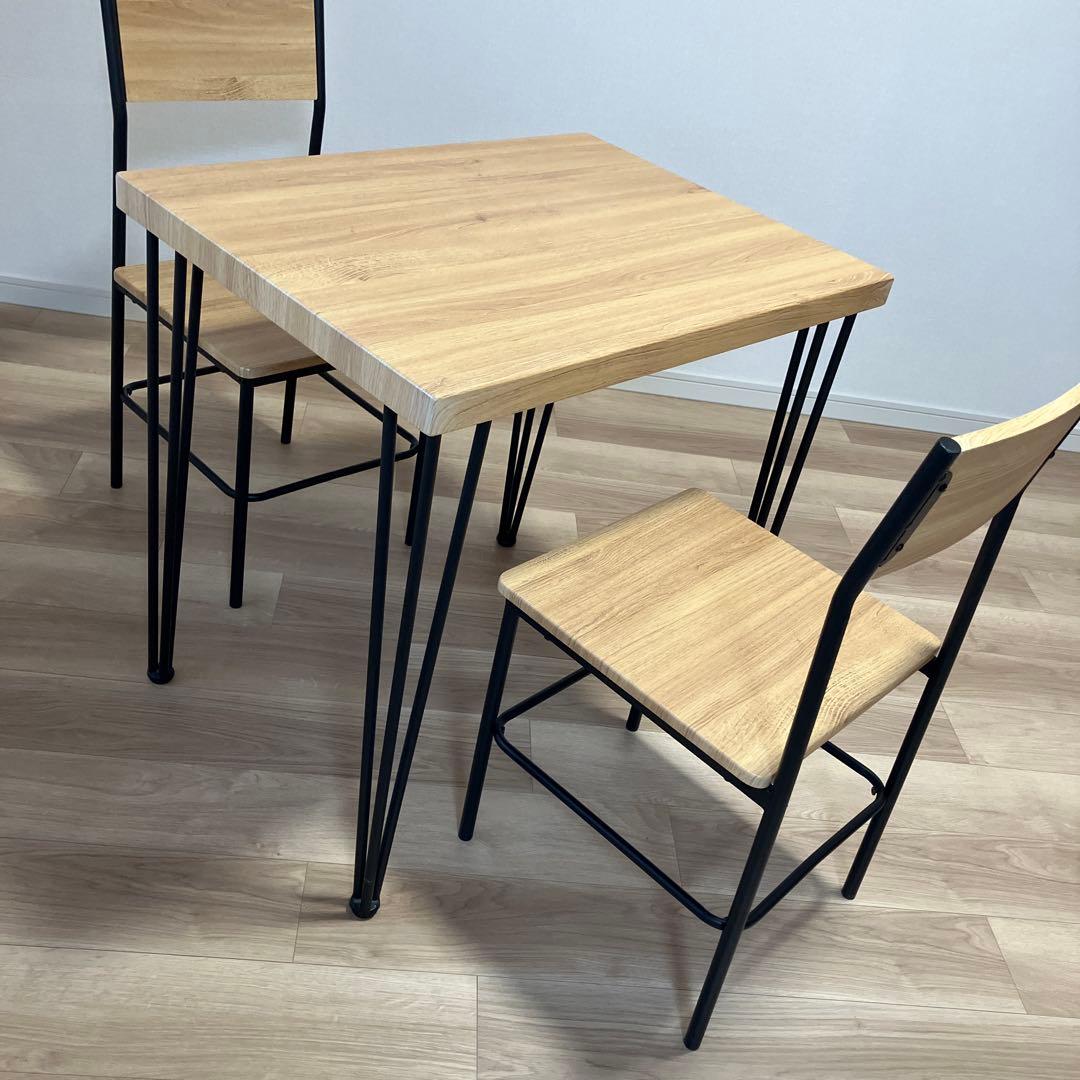 ワンルーム】コンパクト ダイニングテーブル椅子セット　2人用