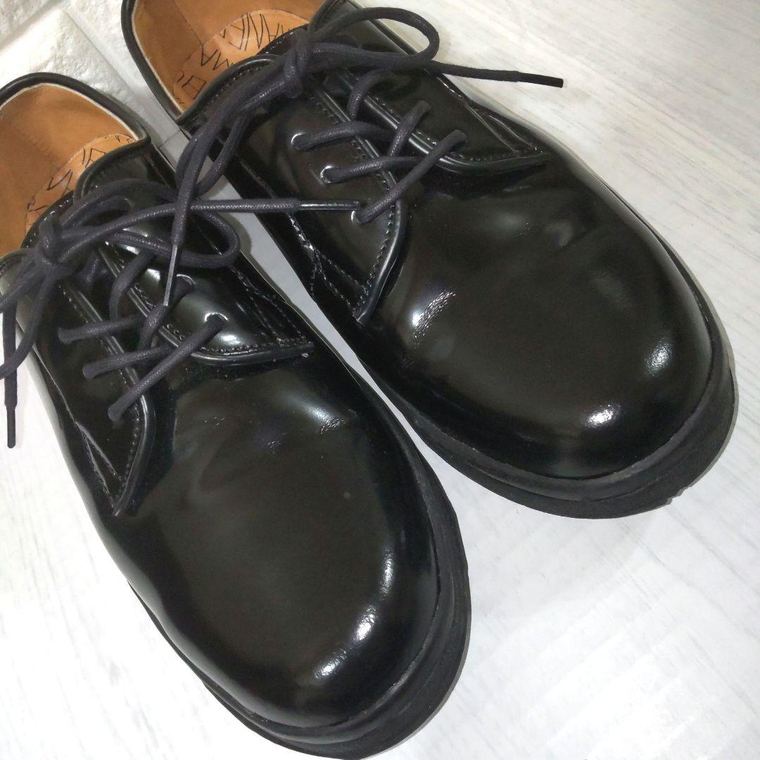 美品✨MANEBU/HIHIN/FACE SKIN/レースアップレザーシューズ