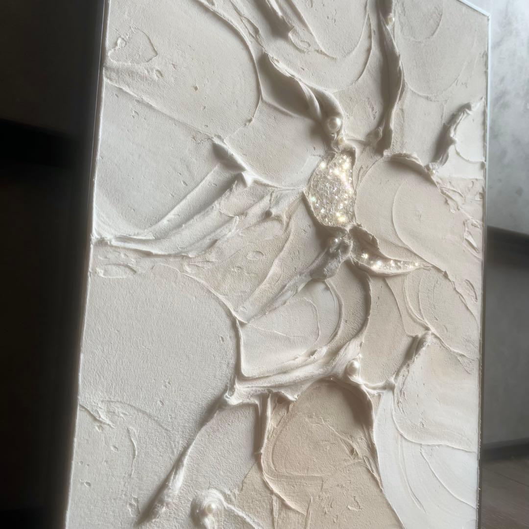 現代アート　40×30㎝　キラキラ　大きめ　モダン　アートパネル　インテリア