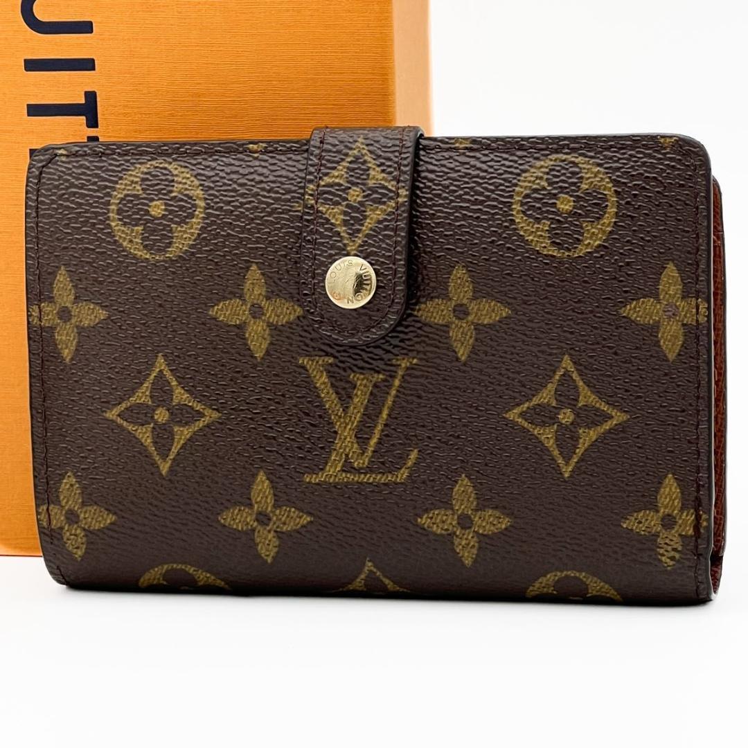 【美品】ヴィトン モノグラム ヴィエノワ 二つ折り がま口 財布 M61663