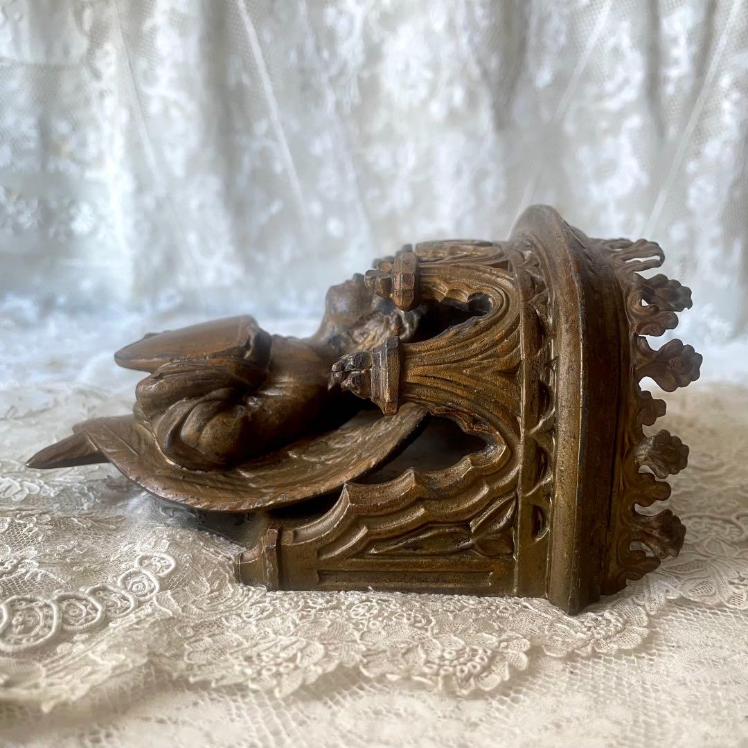 【レア】真鍮製天使のコンソール壁掛けエンジェル　フランスアンティーク