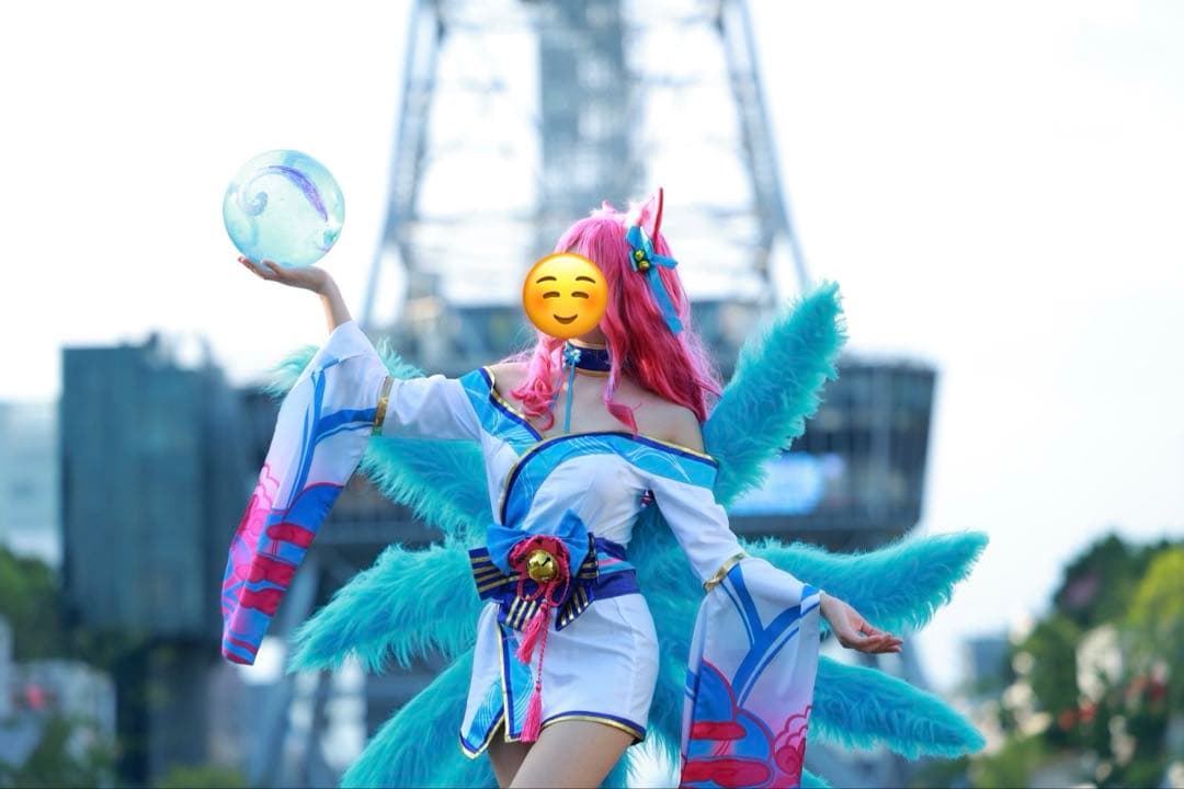 コスプレウィッグ Ahri LOL Cosplay Costume