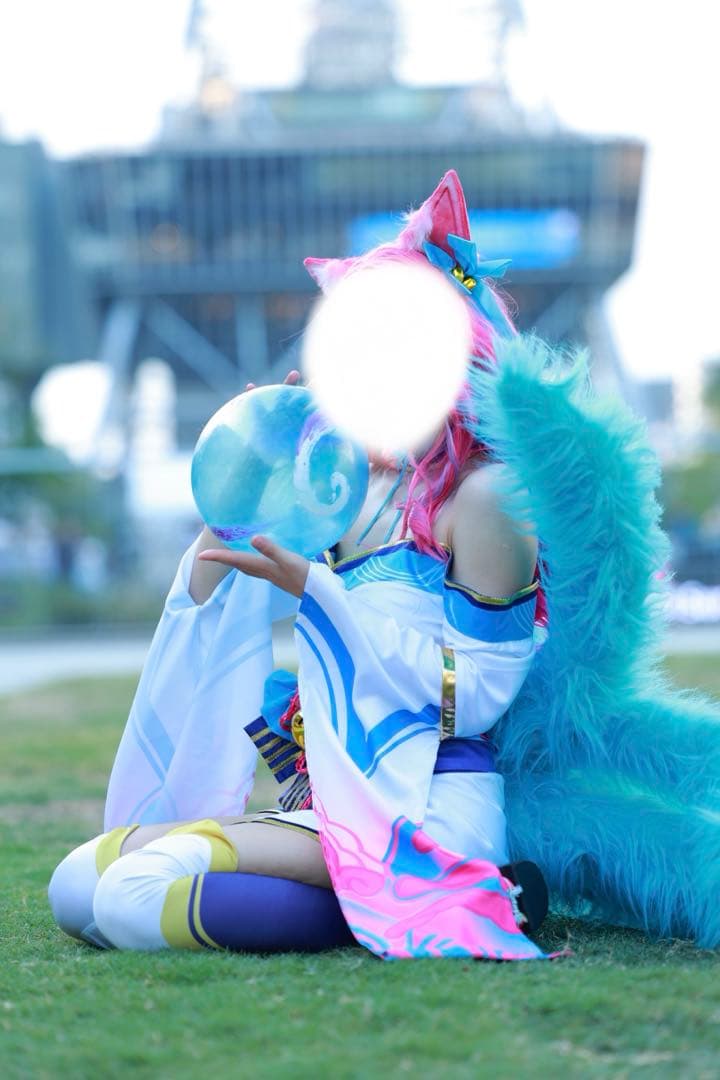 コスプレウィッグ Ahri LOL Cosplay Costume