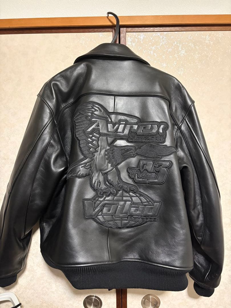 j*z様 AVIREX VALLAD BLACK leather jacket