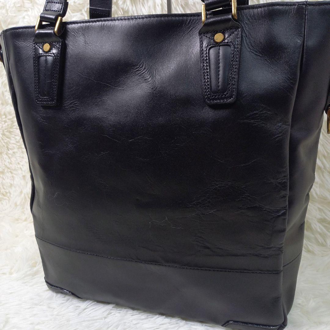 マスターピース グロスver.2 トートバッグ オールレザー 2way ブラック