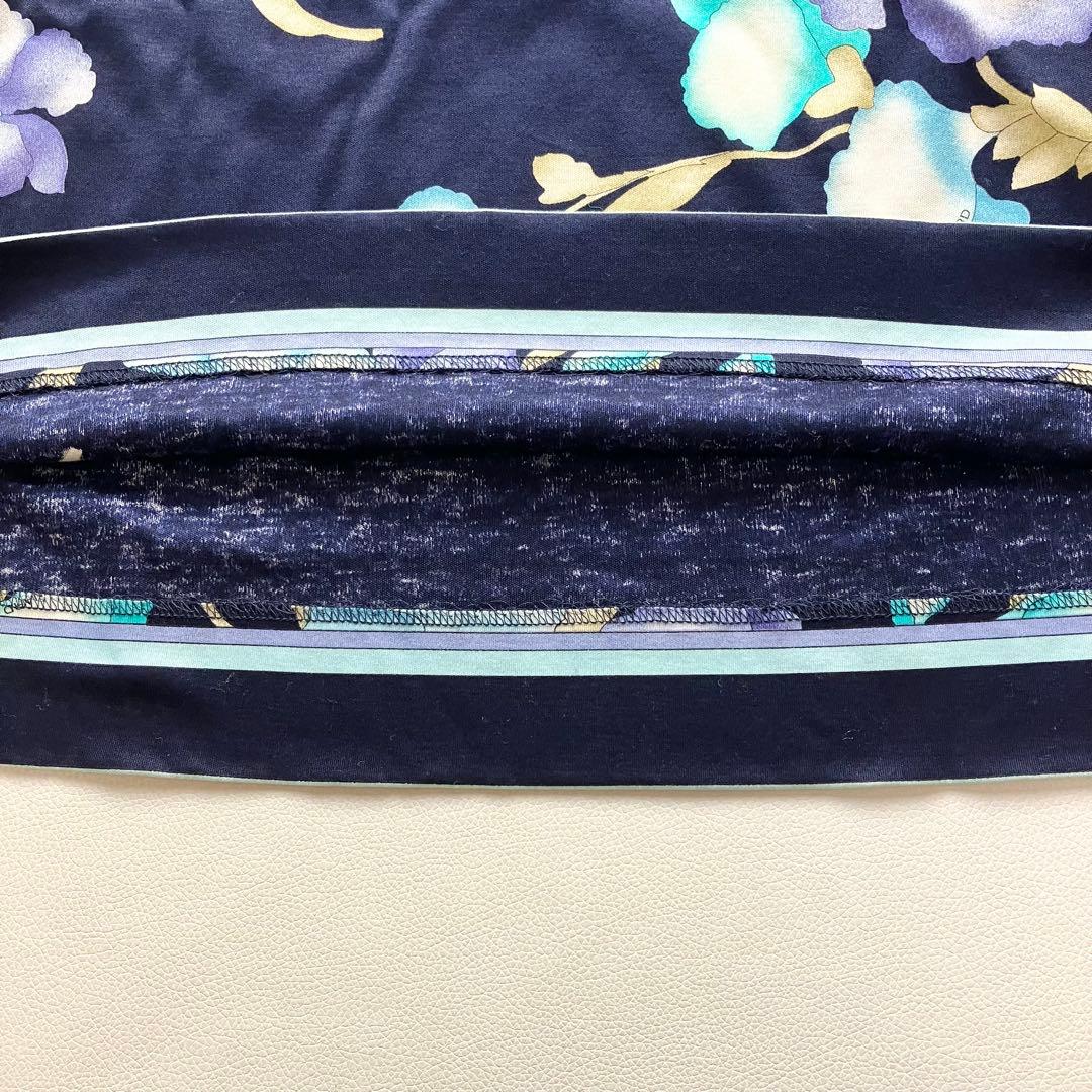 美品 レオナール ストレッチ コットン ワンピース ベルト