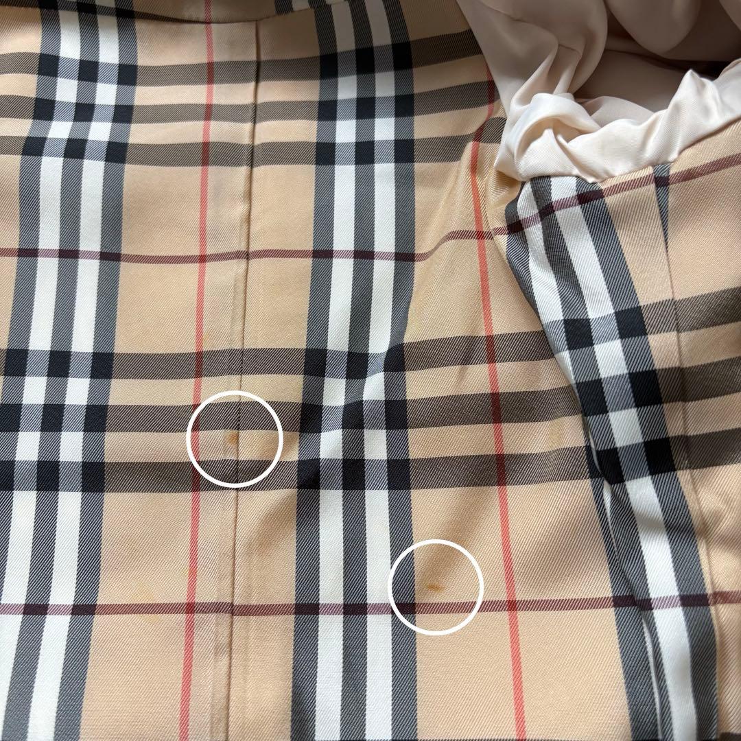 バーバリーブルーレーベル ダッフルコート 金具 ノバチェック 38