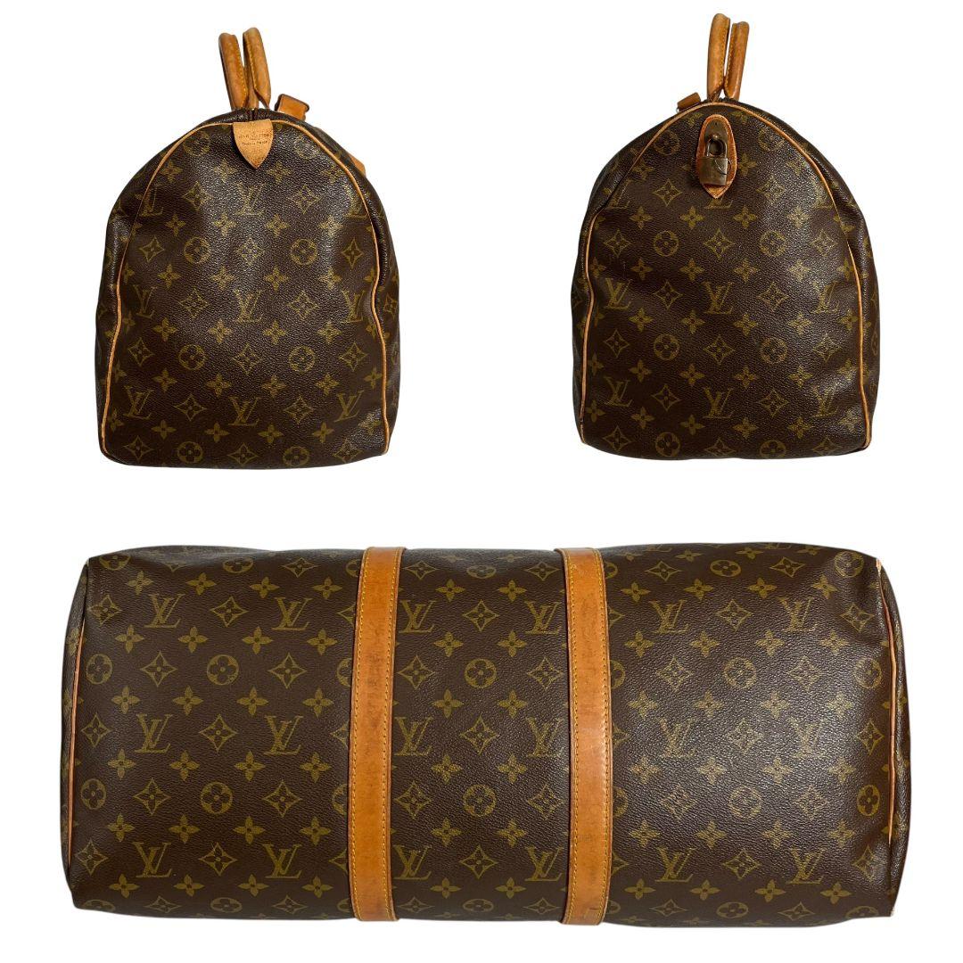 【鑑定済】ルイヴィトン　モノグラム　キーポル50　ボストンバッグ　ブラウン