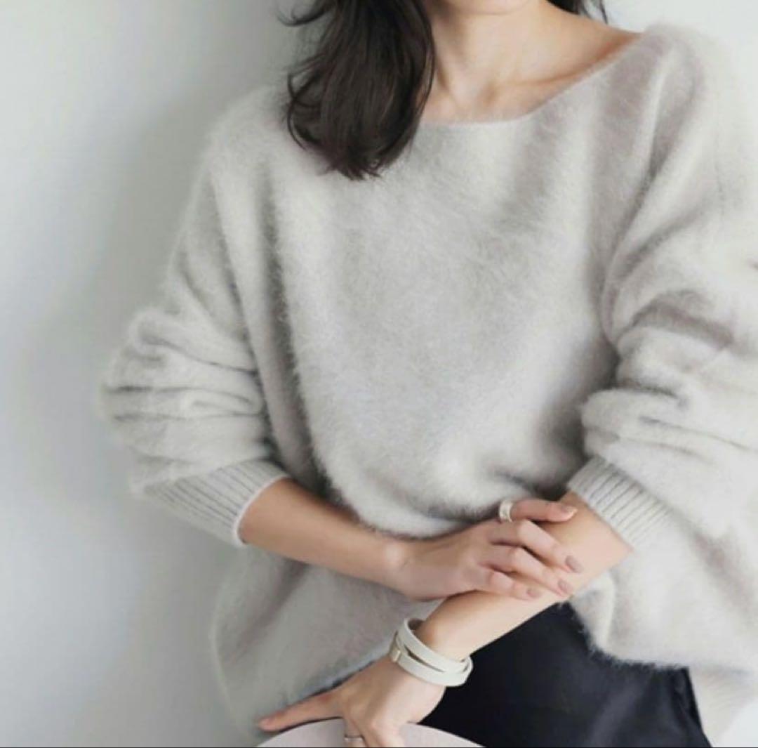 アニュアンス anuans ラクーンボートネックプルオーバー