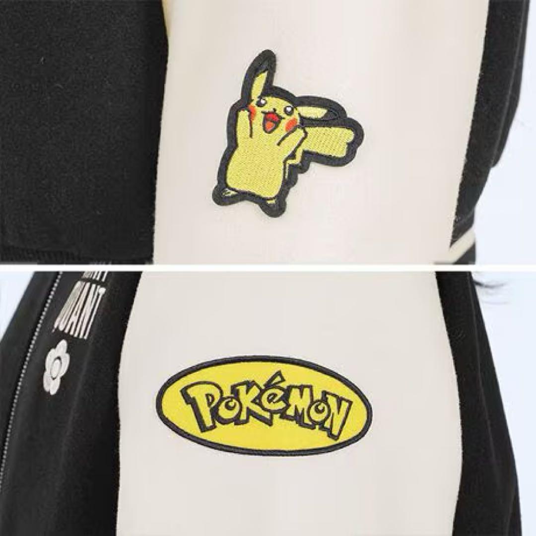 MARY QUANT マリクワ　ピカチュウロゴワッペン ブルゾン スタジャン