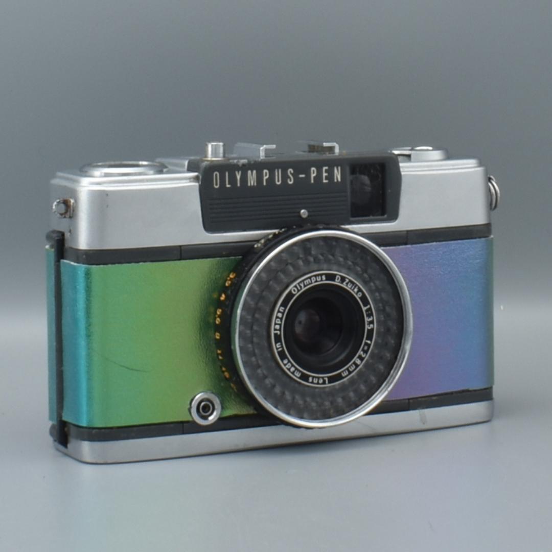 整備済 OLYMPUS EE-2 グリーン系 外装リメイク 動作OK 赤ベロOK