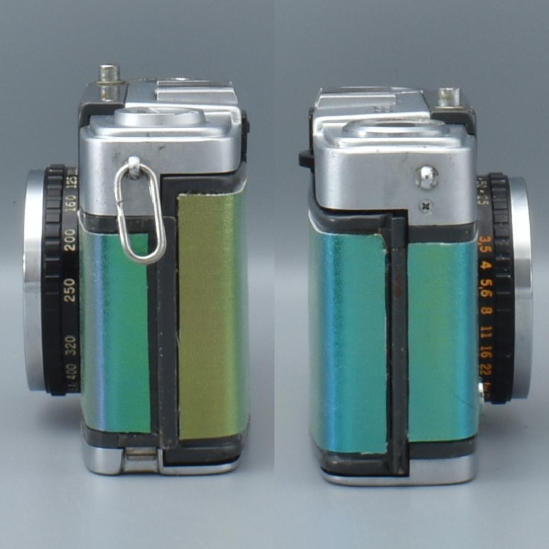 整備済 OLYMPUS EE-2 グリーン系 外装リメイク 動作OK 赤ベロOK