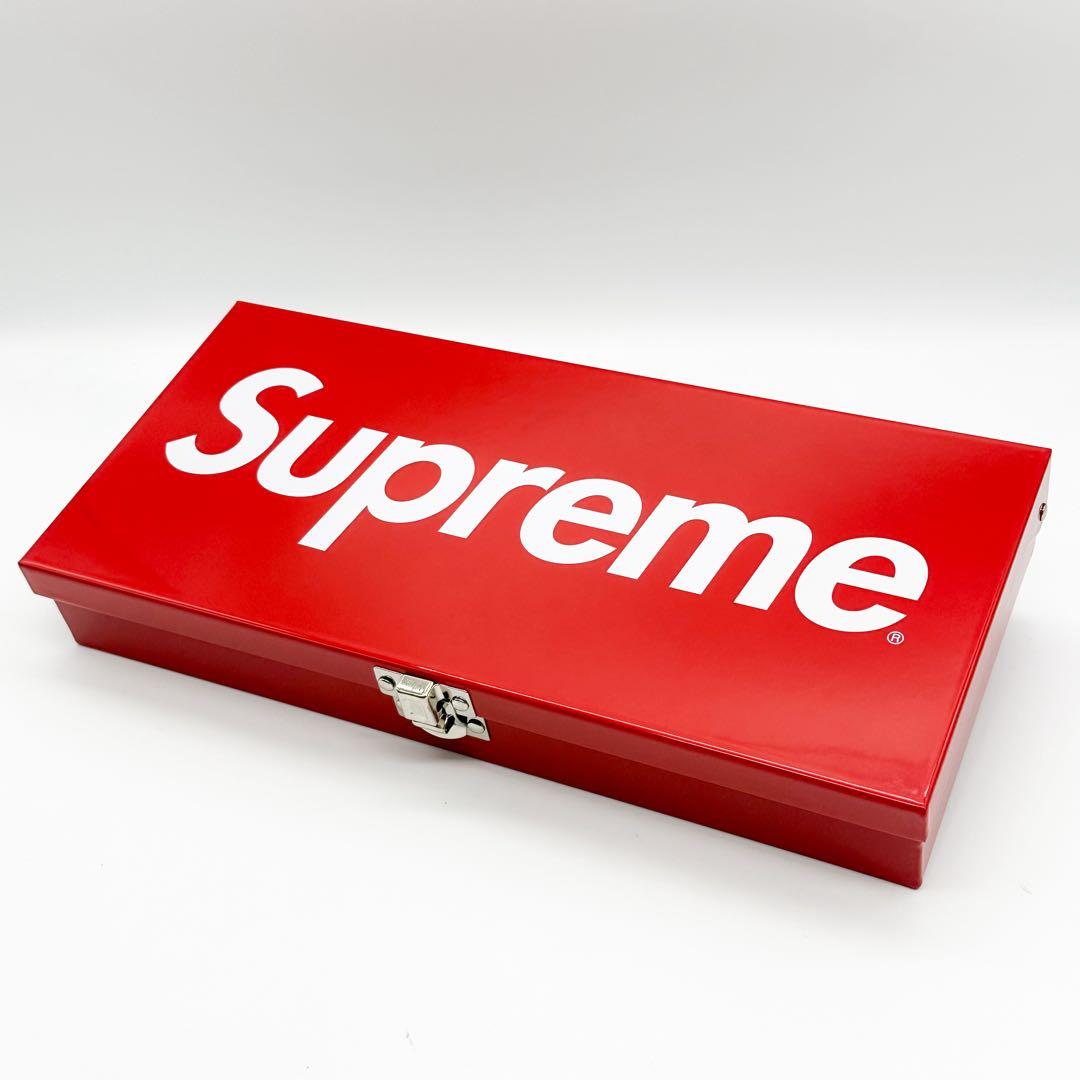 シュプリーム ロックボックス レッド 金庫 小物入れ メタルトレー