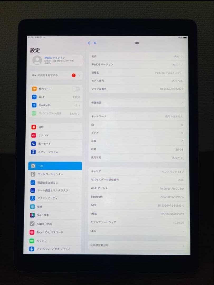 iPad Pro 12.9 (第一世代) 128GB WiFi + セルラー