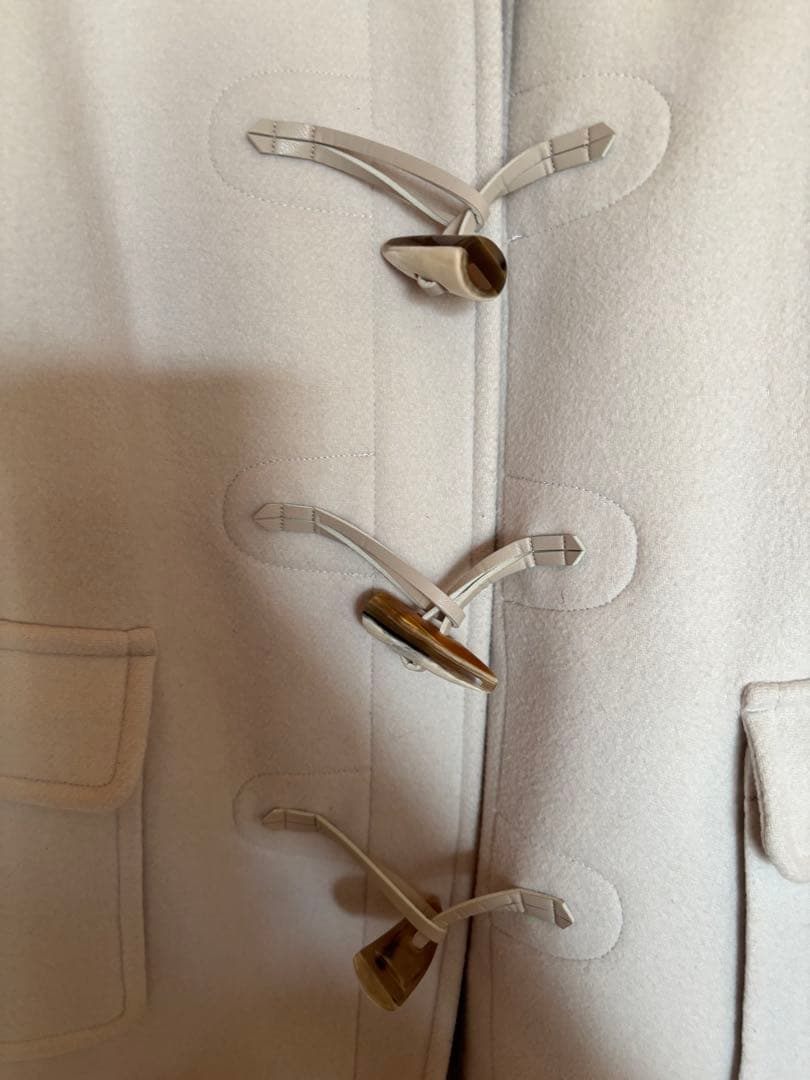 SHIPS ファー付きダッフルコート ホワイト　38 超美品