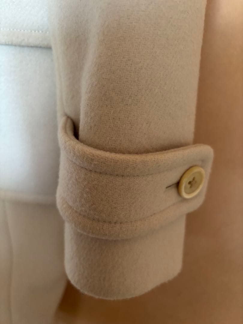 SHIPS ファー付きダッフルコート ホワイト　38 超美品