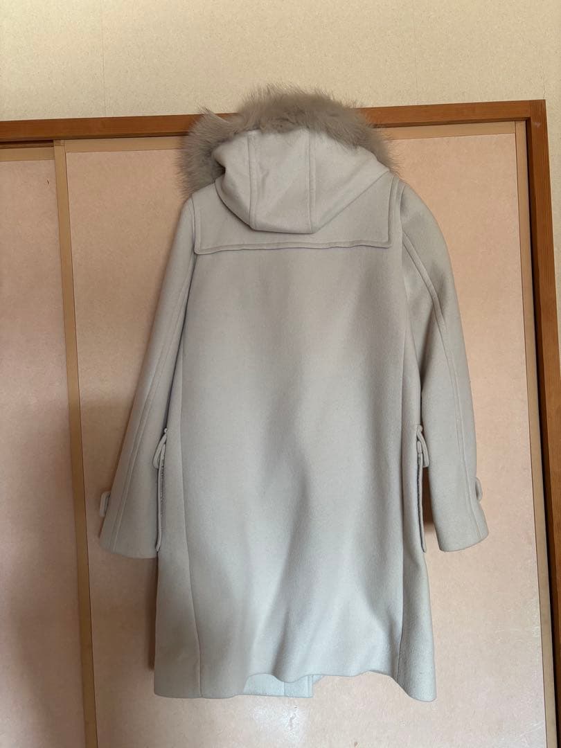 SHIPS ファー付きダッフルコート ホワイト　38 超美品